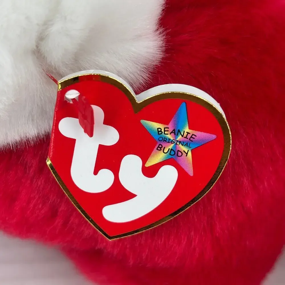 Ty Beanie Buddies America Teddy Bear Plush Red Flag 14 Inch‎ Vintage 2002